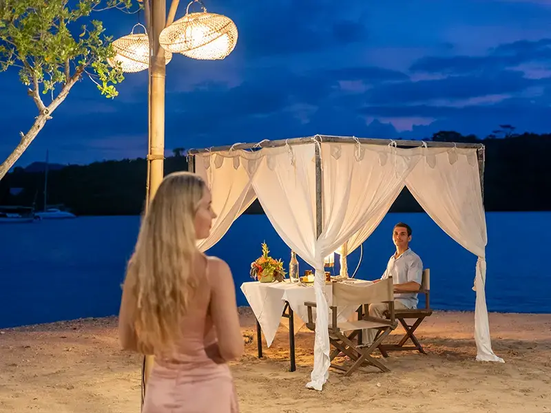 Romantic Dinner by the Beach